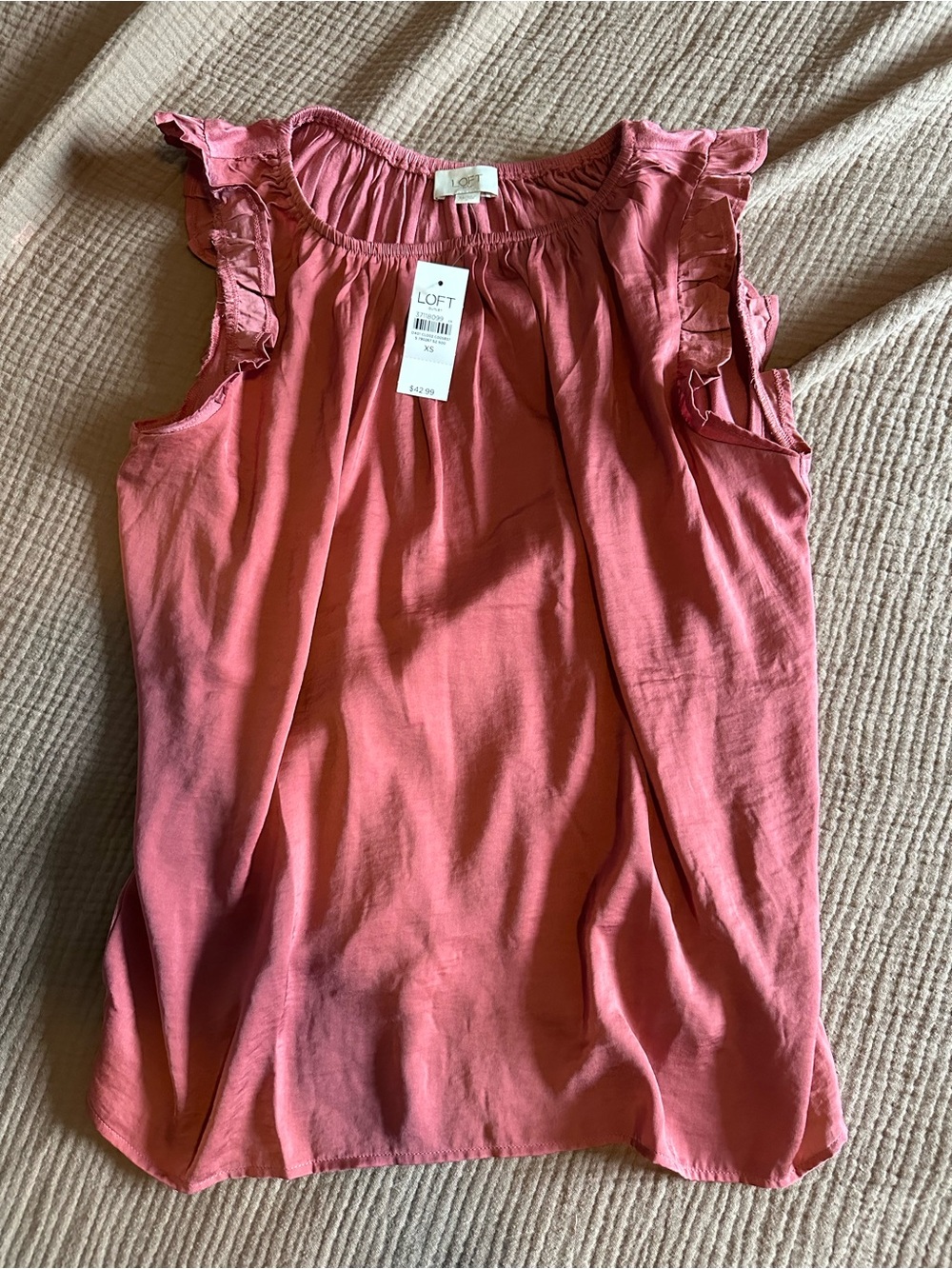 LOFT Ruffle Sleeve Tank Top